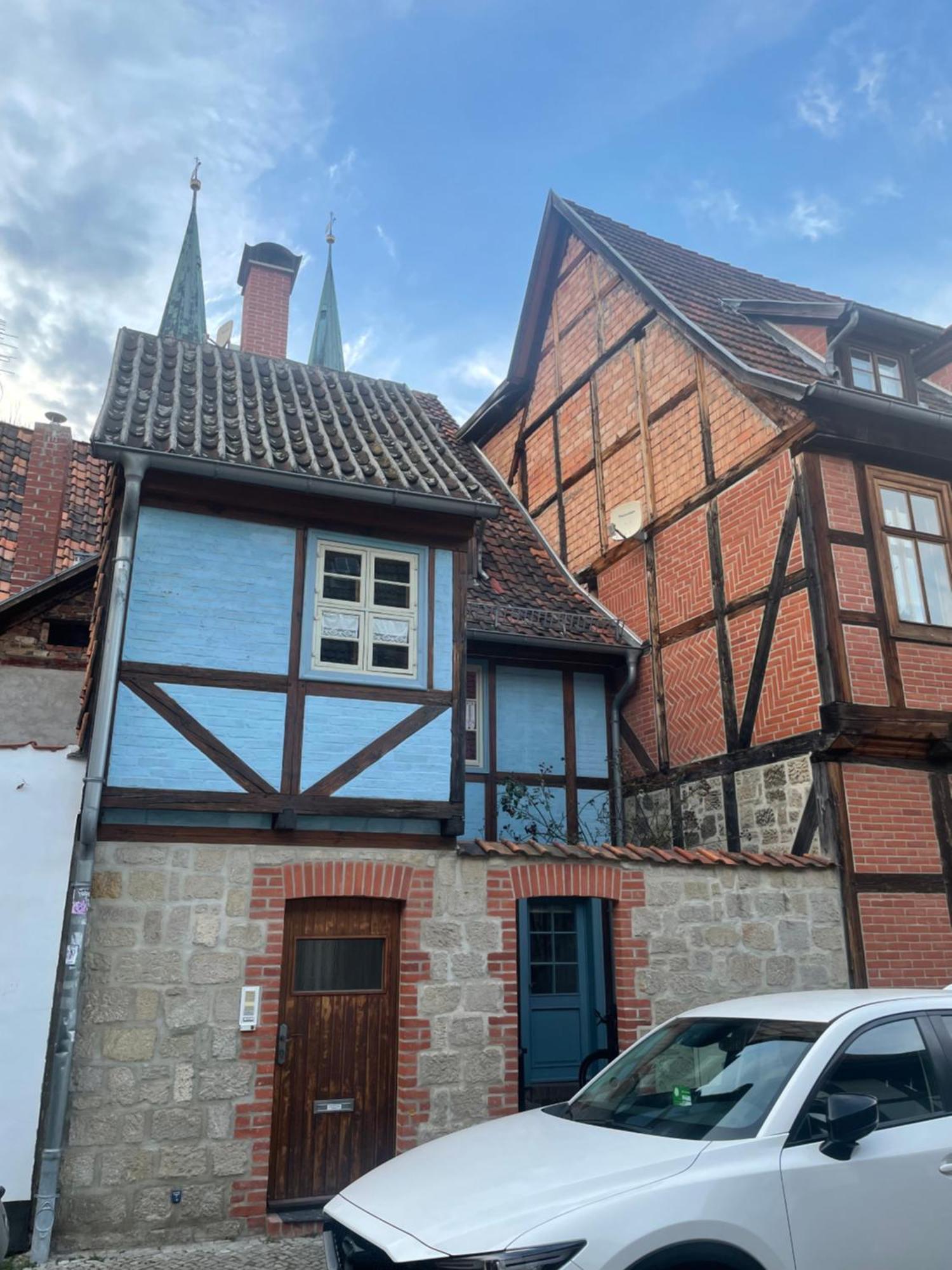 Ferienwohnung Blaues Häuschen Quedlinburg Exterior foto