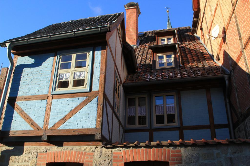 Ferienwohnung Blaues Häuschen Quedlinburg Exterior foto